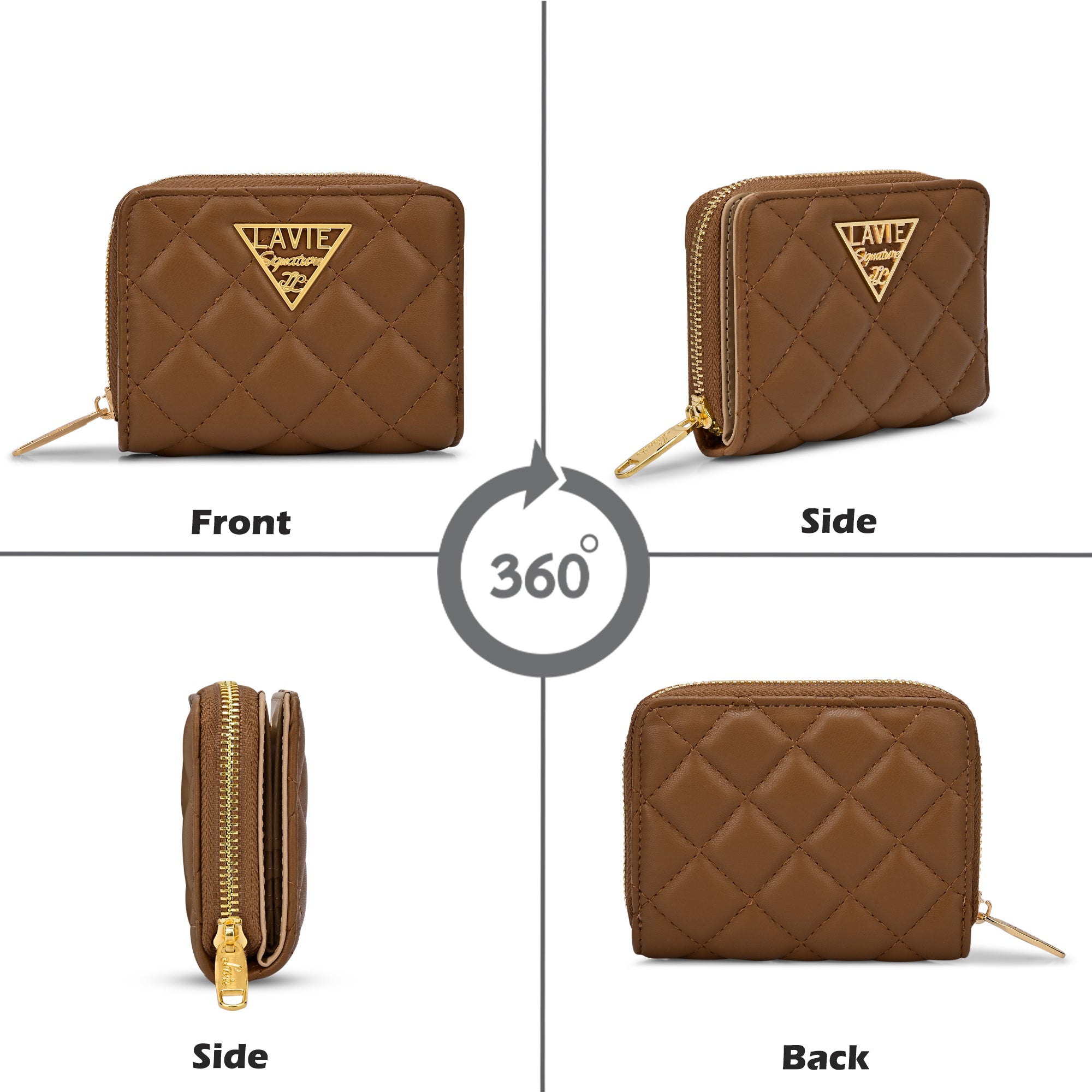 Quilt Derby Flapzip Around Small Wallet