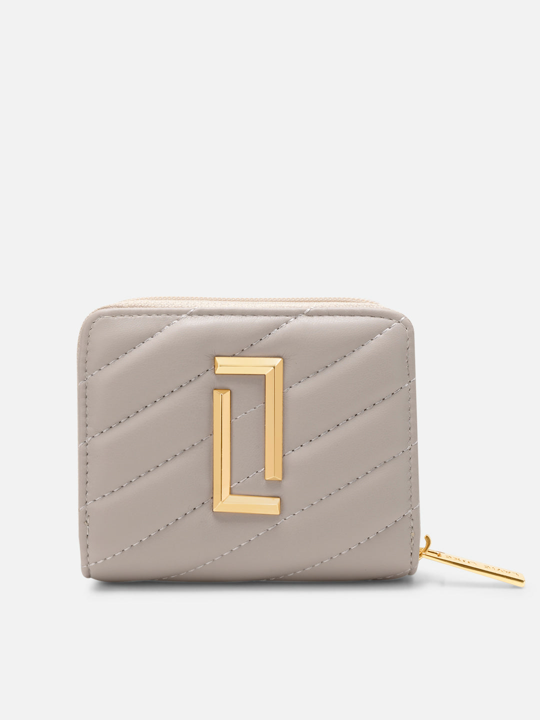 Diagonal Flap25 Small Zip Wallet