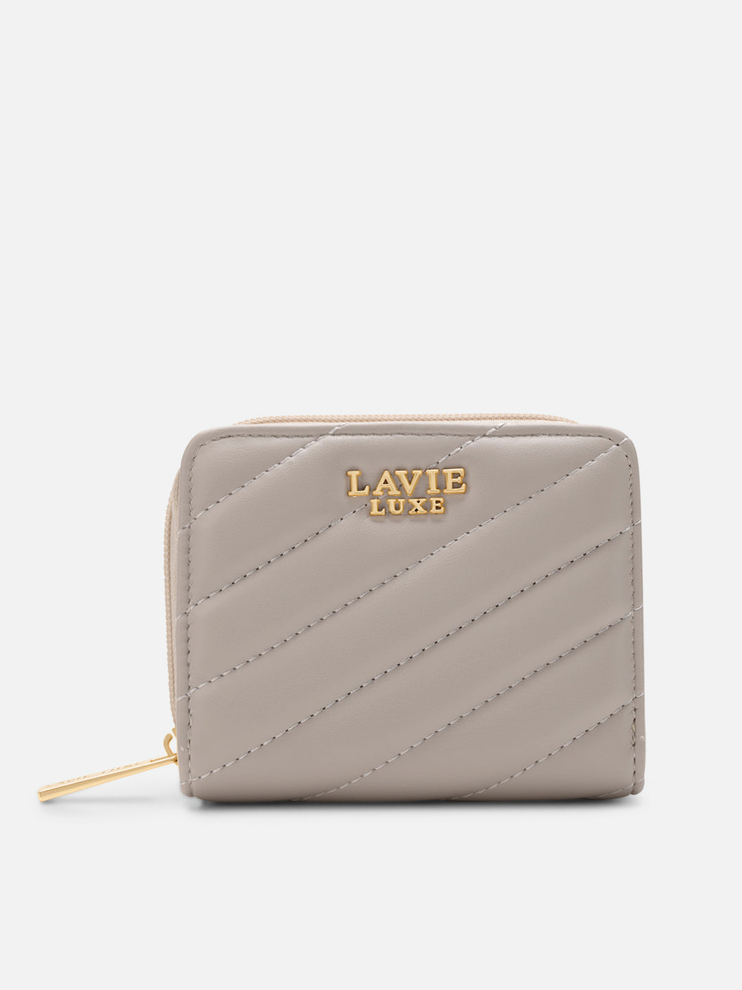 Diagonal Flap25 Small Zip Wallet