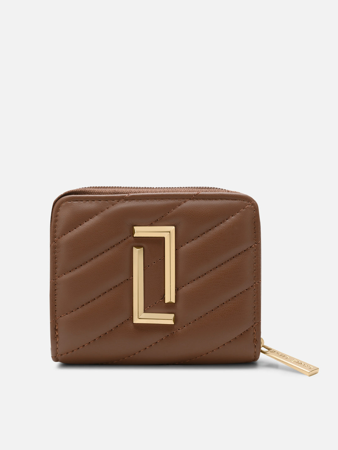 Diagonal Flap25 Small Zip Wallet