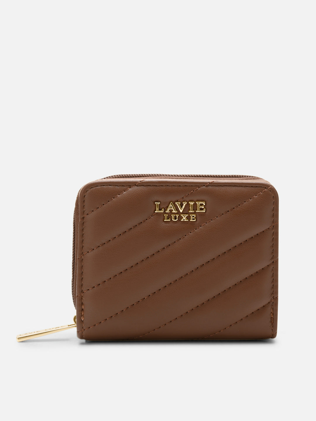 Diagonal Flap25 Small Zip Wallet