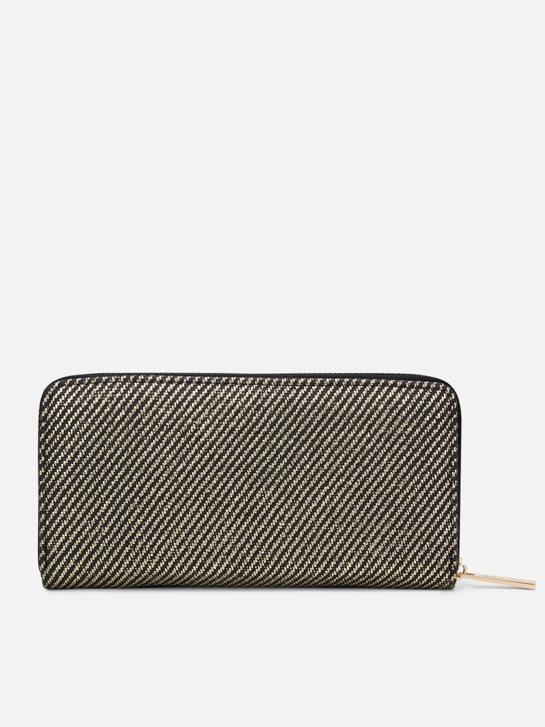 Glam Sacy Large Zip Around Wallet Black