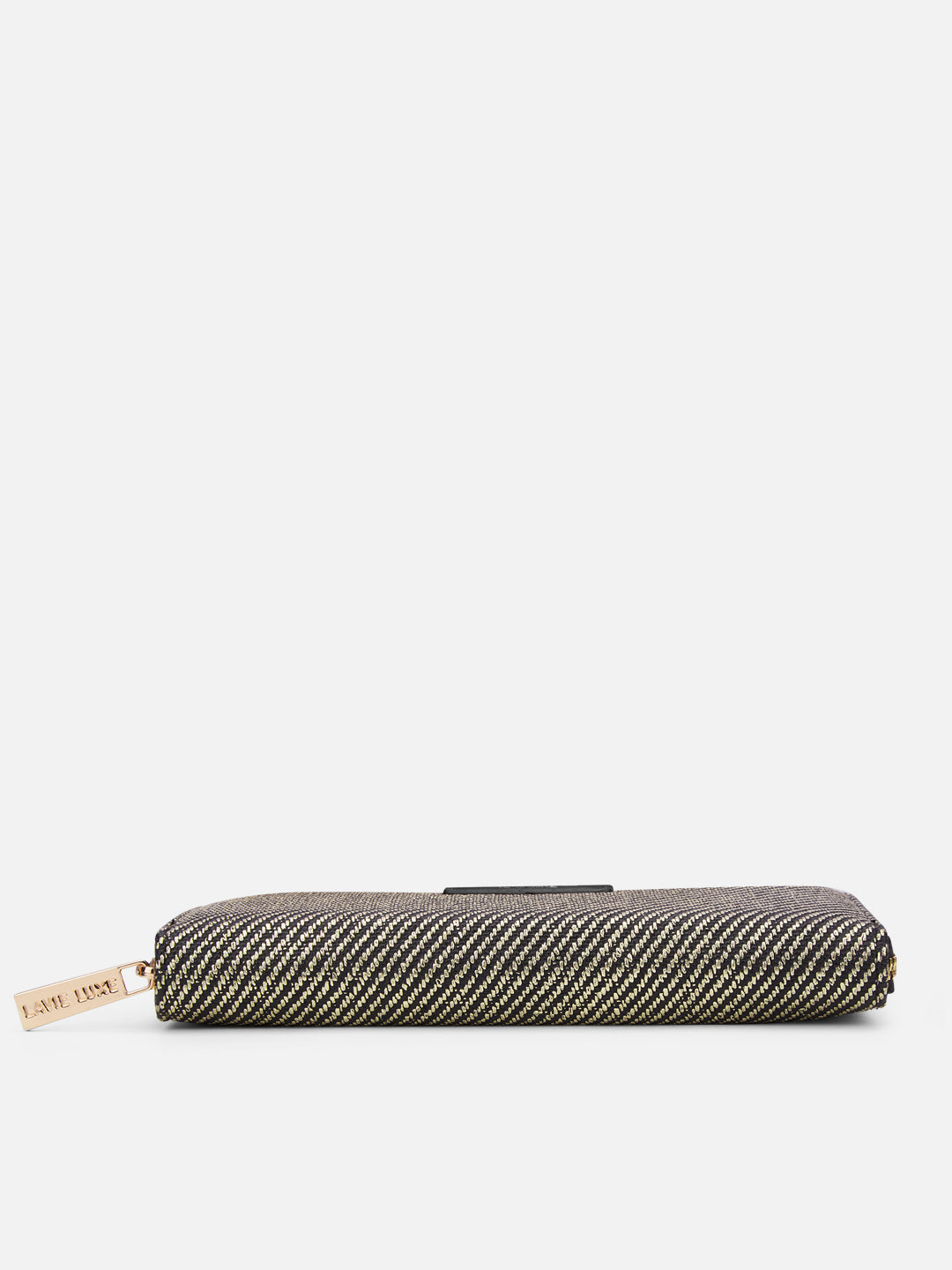 Glam Sacy Large Zip Around Wallet Black
