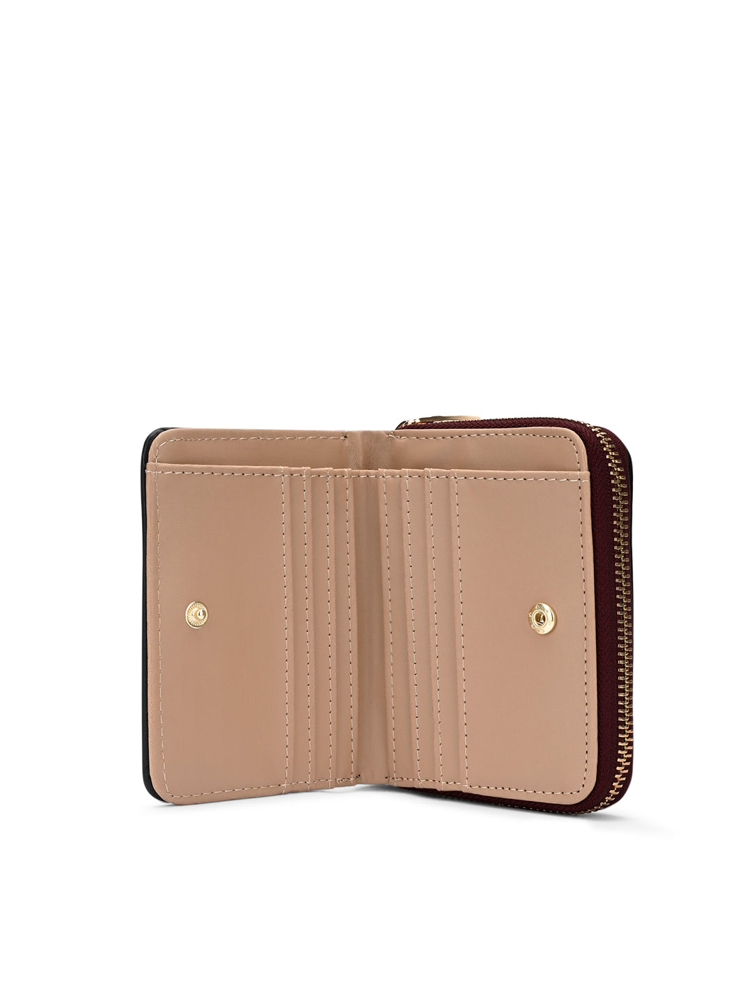 Utah Colourblock Flap Small Zip Around 'S Ladies Wallet Maroon