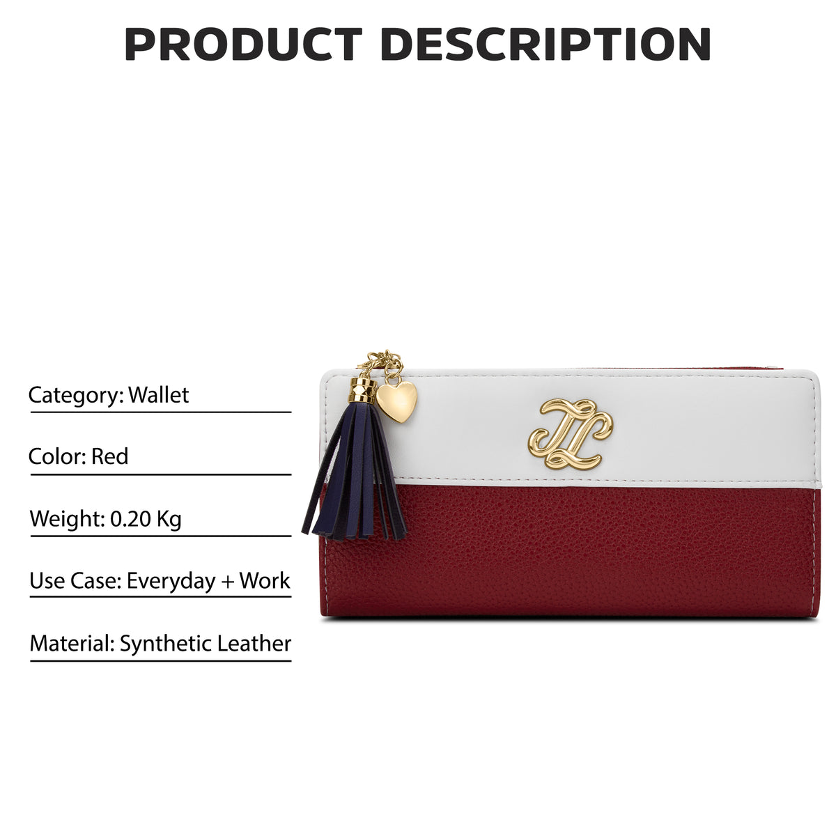 Vermont Colourblock Bifold Zip 'S Ladies Wallet Red