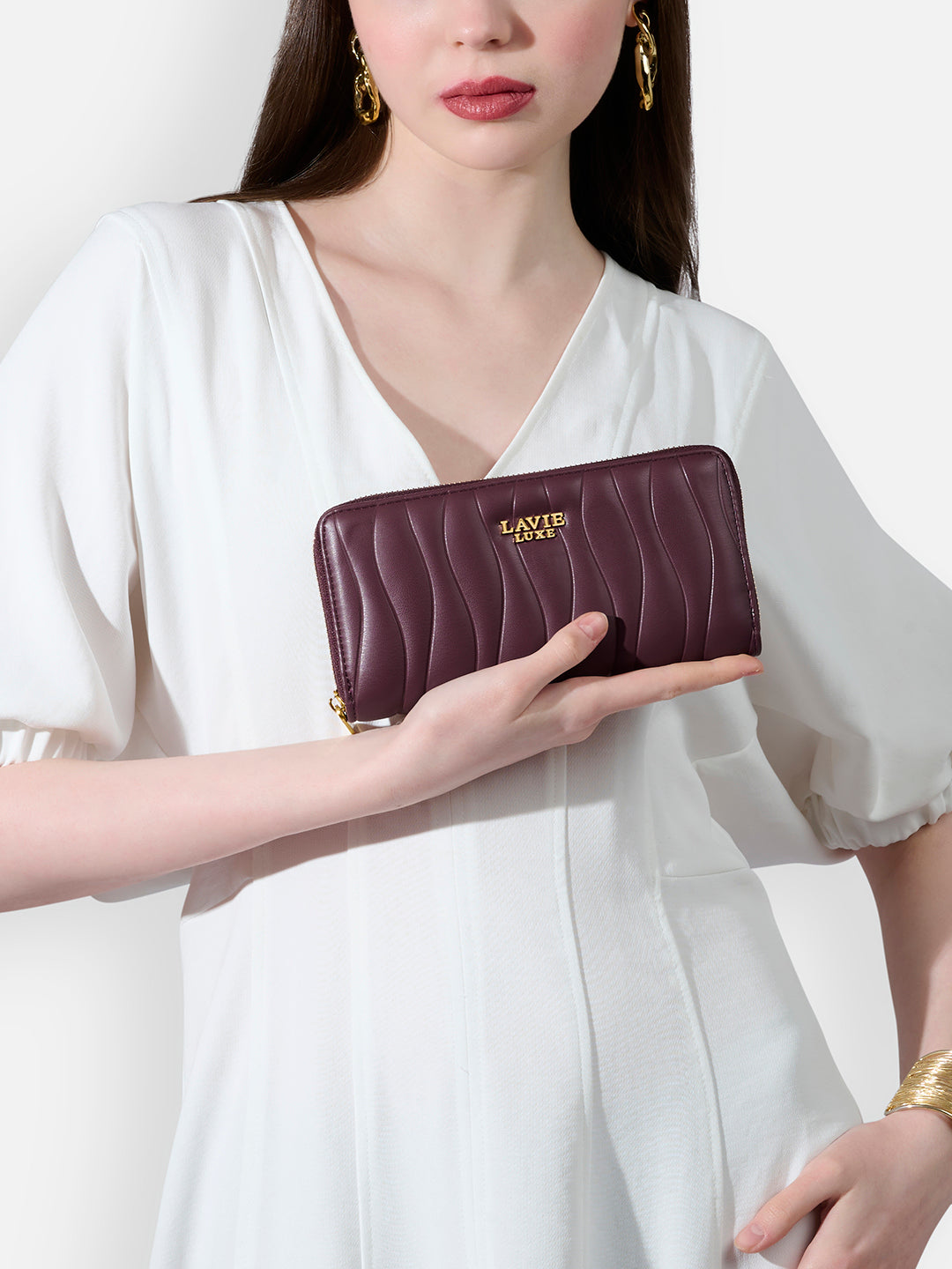 Lucie Emboss Ziparound Large Wallet