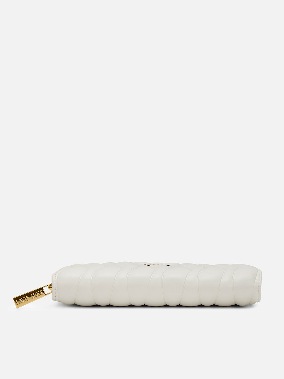 Lucie Emboss Ziparound Large Wallet Off White