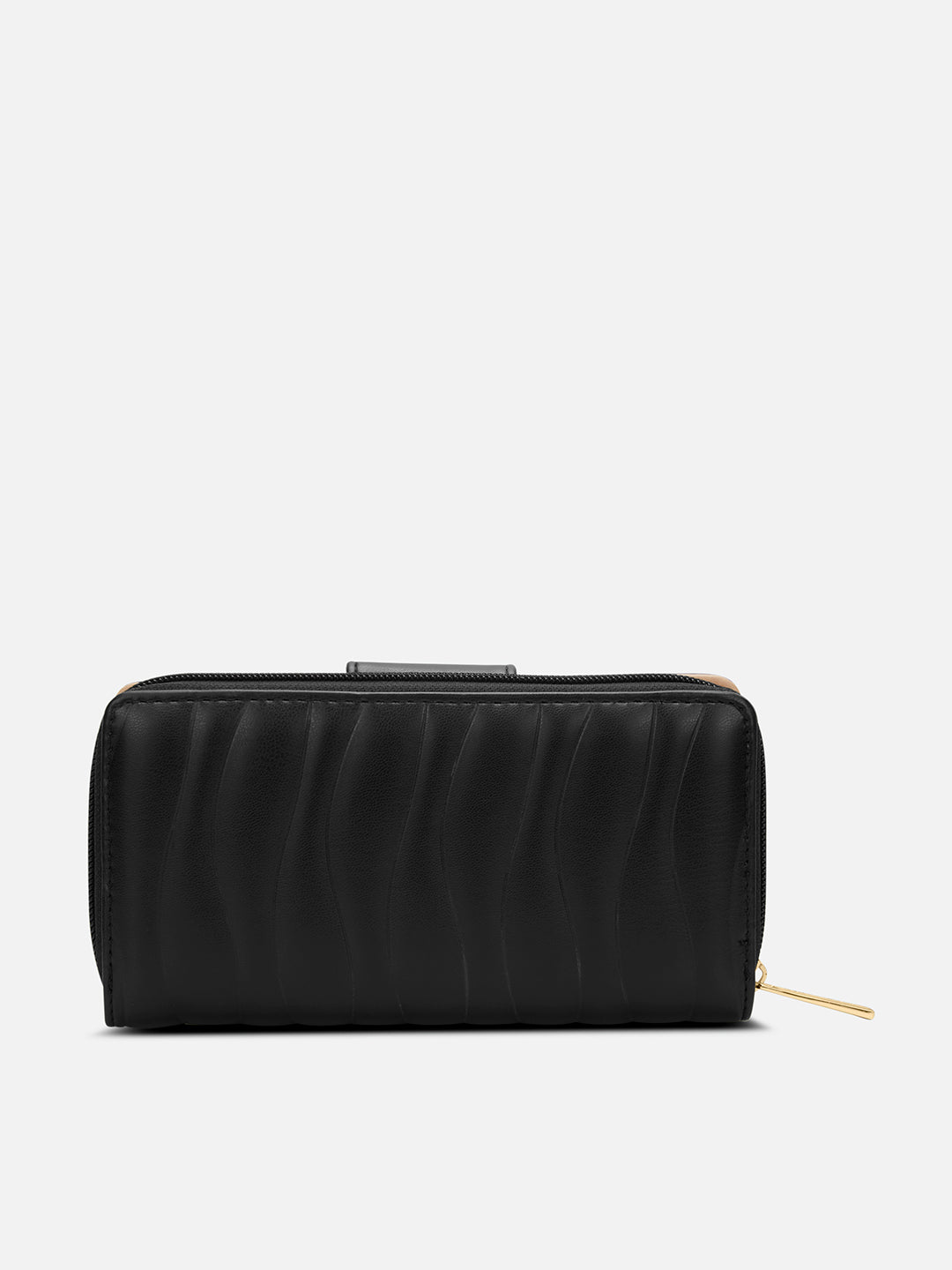 Lucie Emboss Bifold Ziparound Black