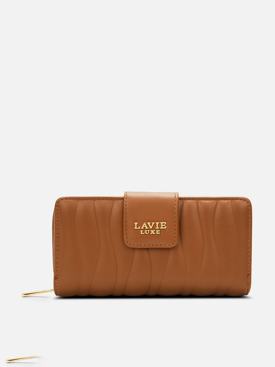 Lucie Emboss Bifold Ziparound Tan