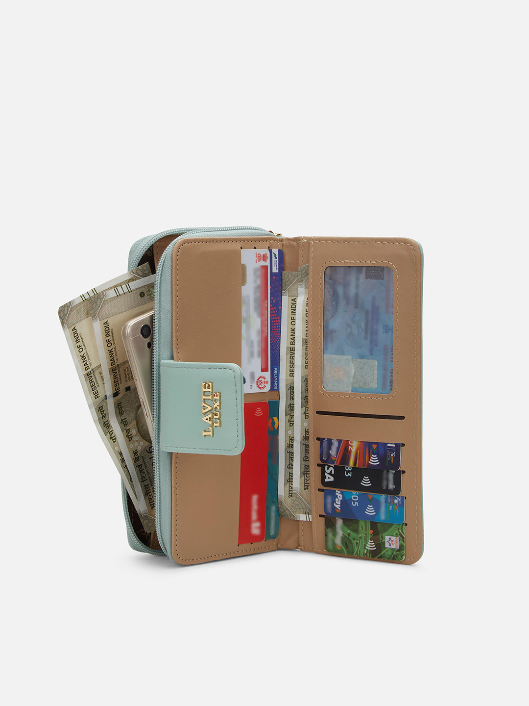 Lucie Emboss Bifold Ziparound Mint