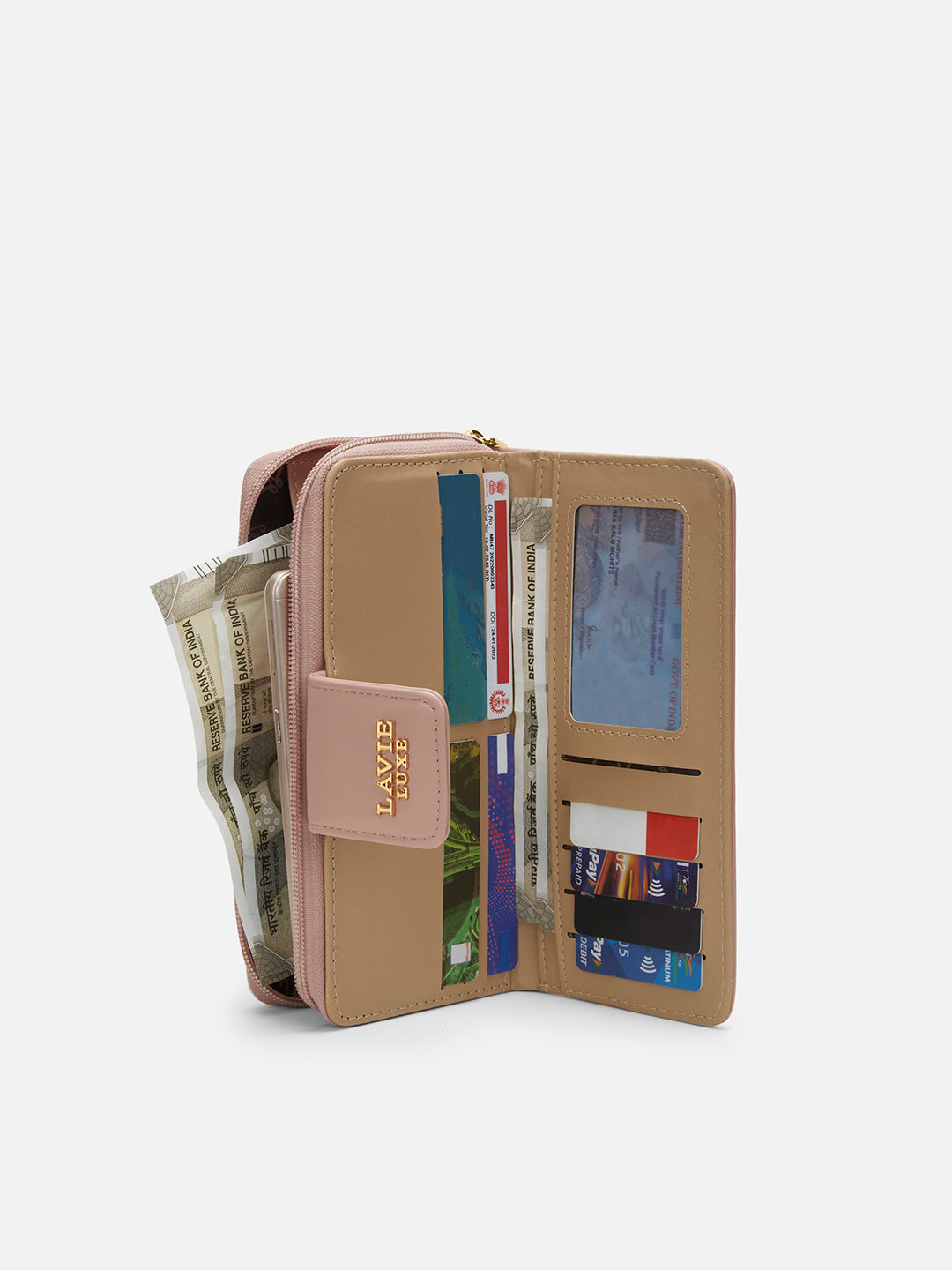 Lucie Emboss Bifold Ziparound Mocha