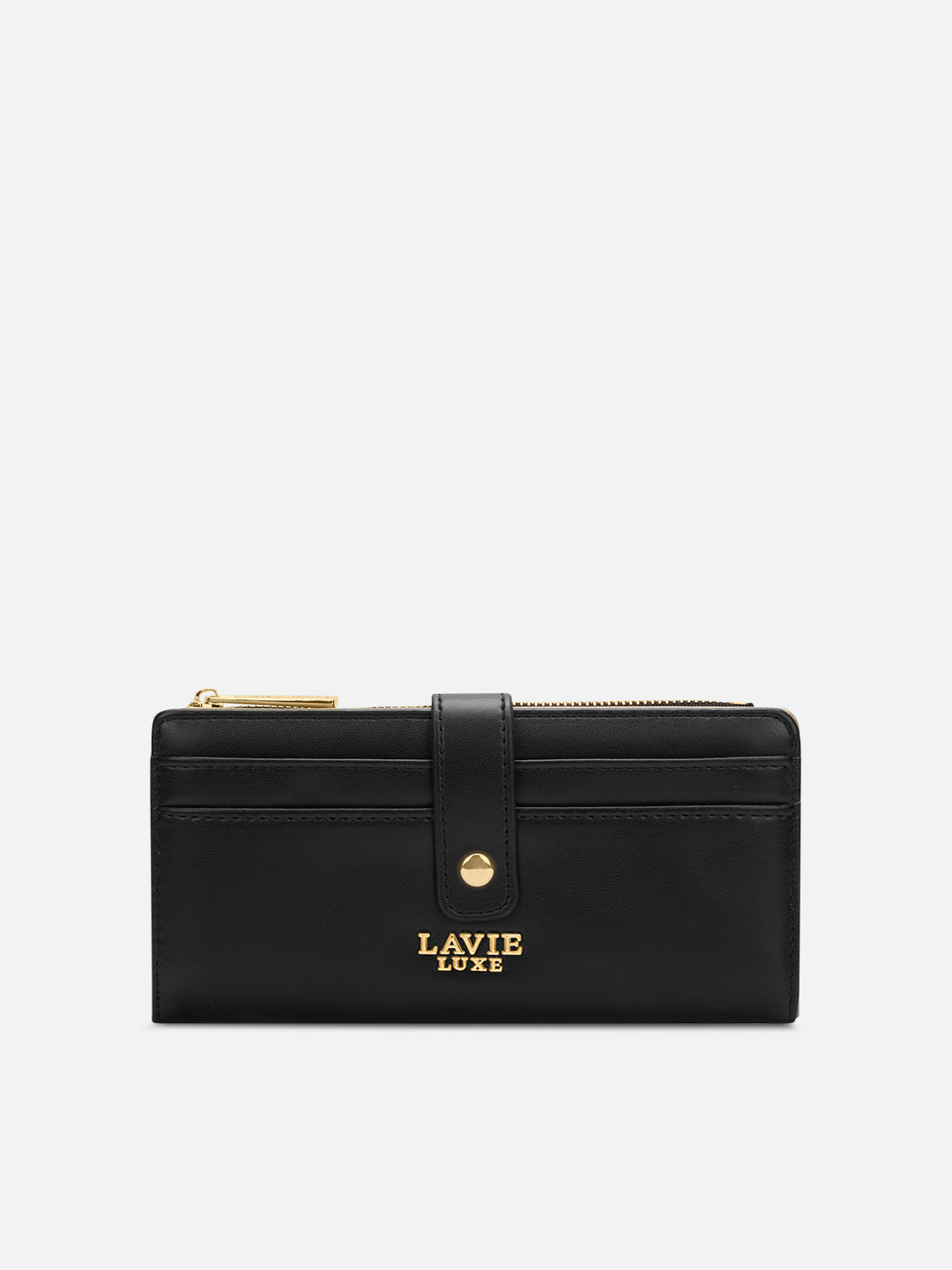 Alice Bifold Zip Large Black