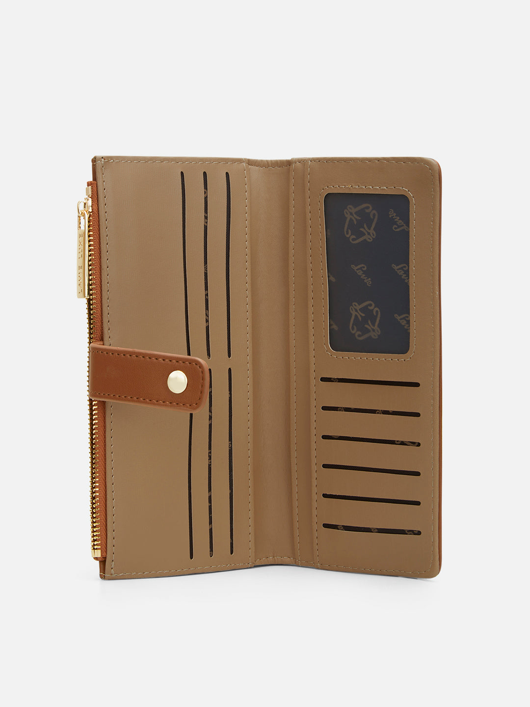 Alice Bifold Zip Large Tan