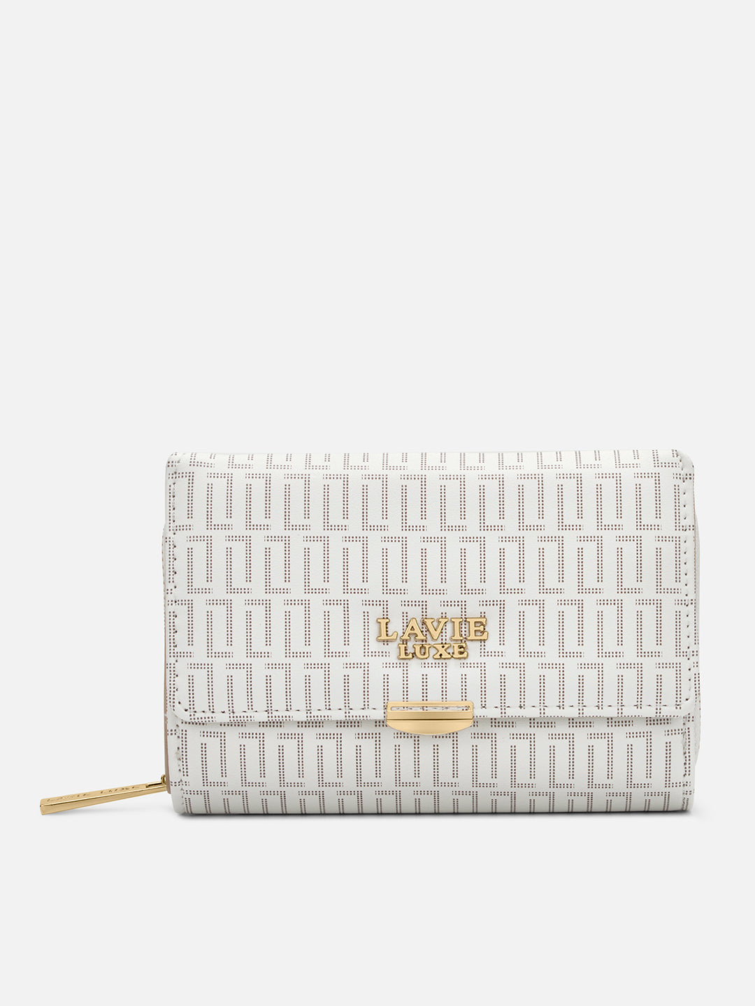 Monogram Amiee Medium Trifold Wallet White