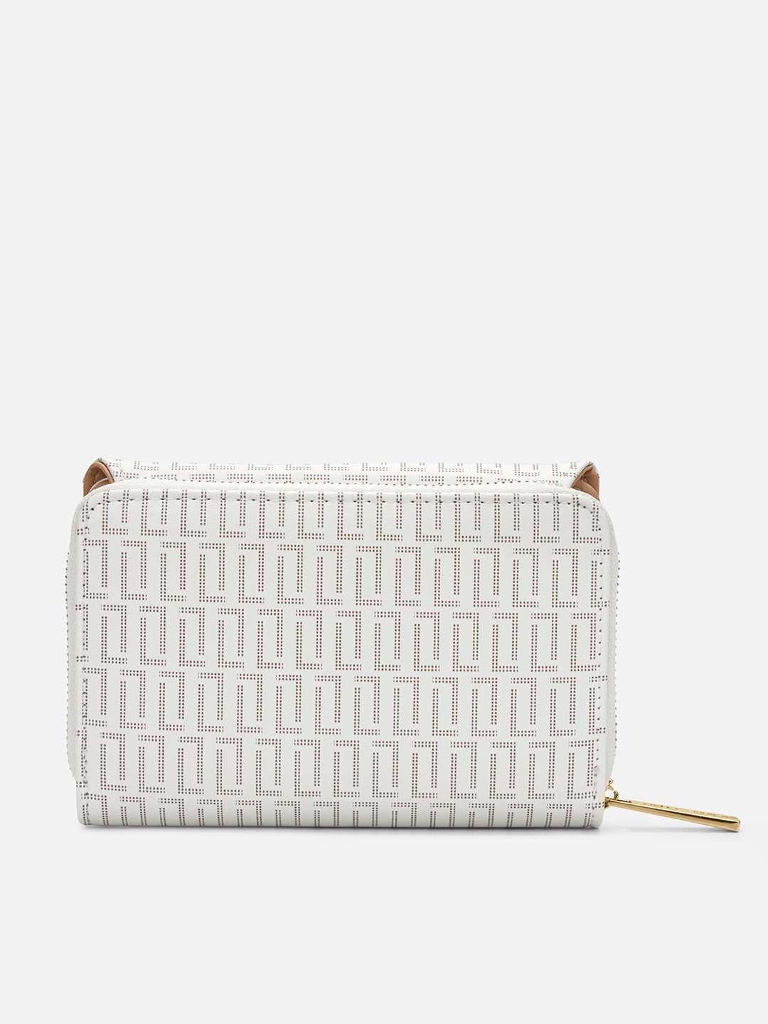 Monogram Amiee Medium Trifold Wallet White
