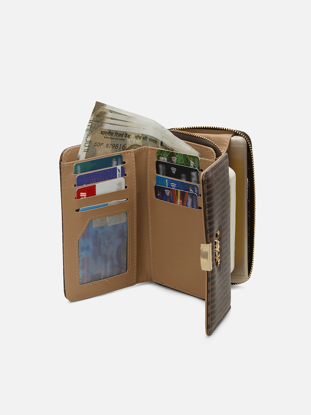 Monogram Amiee Medium Trifold Wallet Choco