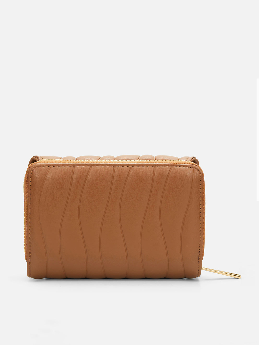 Lucie Emboss Trifold Medium Tan