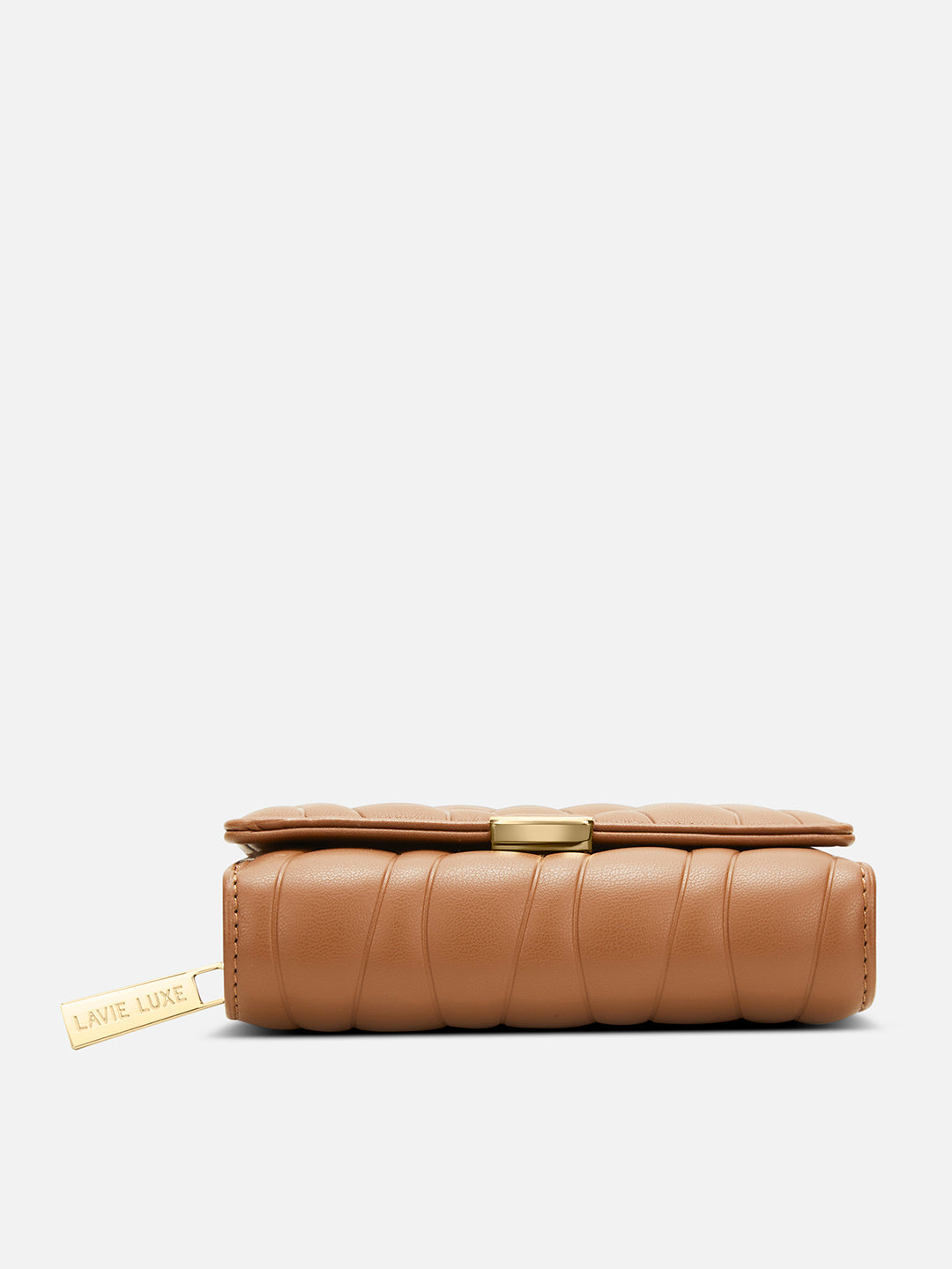 Lucie Emboss Trifold Medium Tan