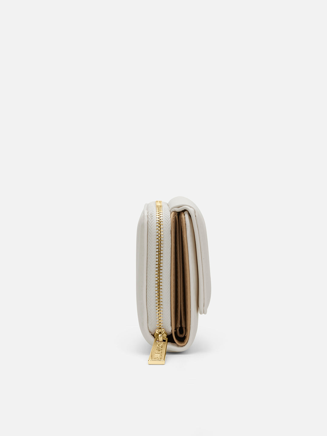 Lucie Emboss Trifold Medium Wallet Off White