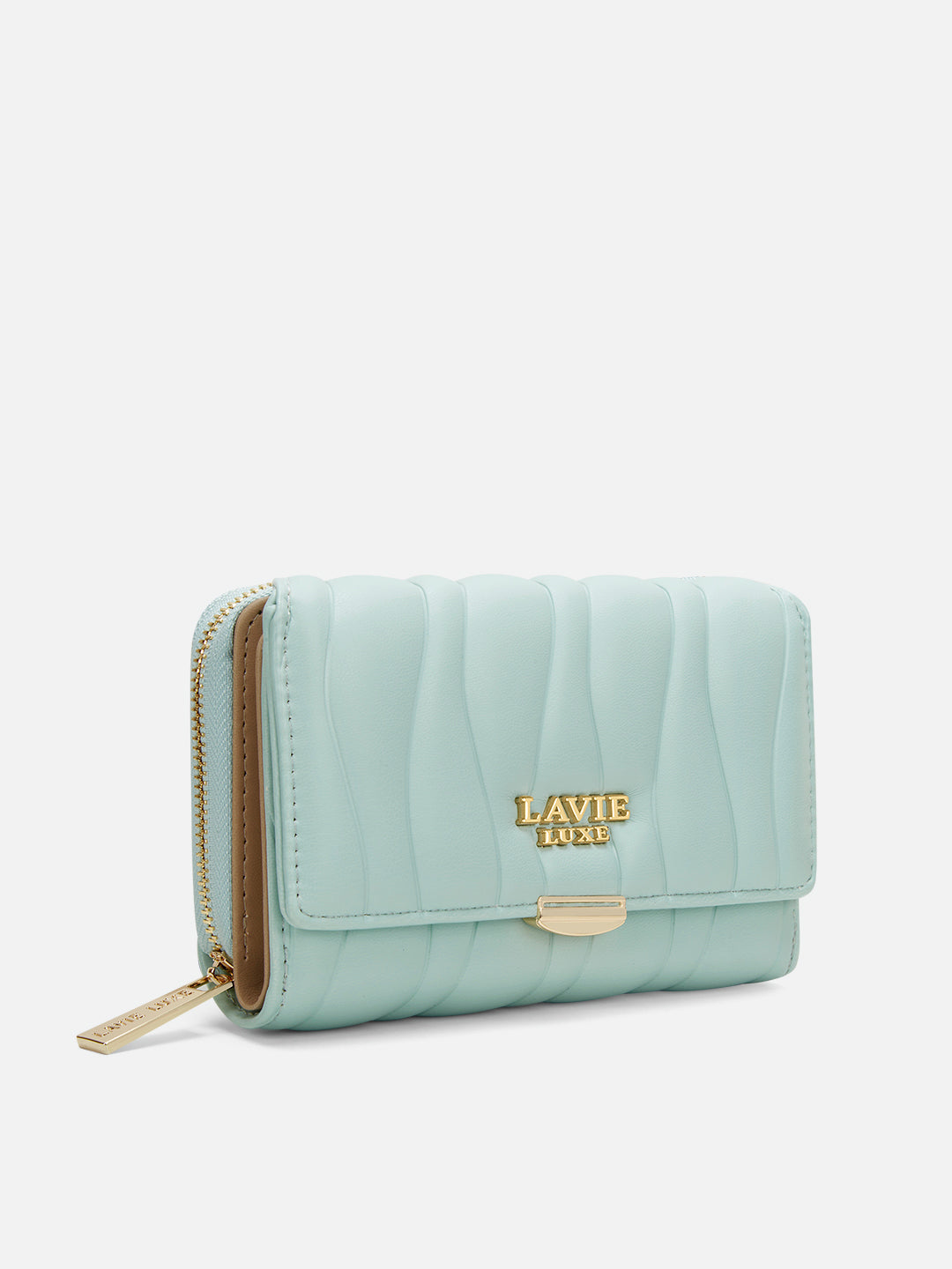 Lucie Emboss Trifold Medium Wallet Mint