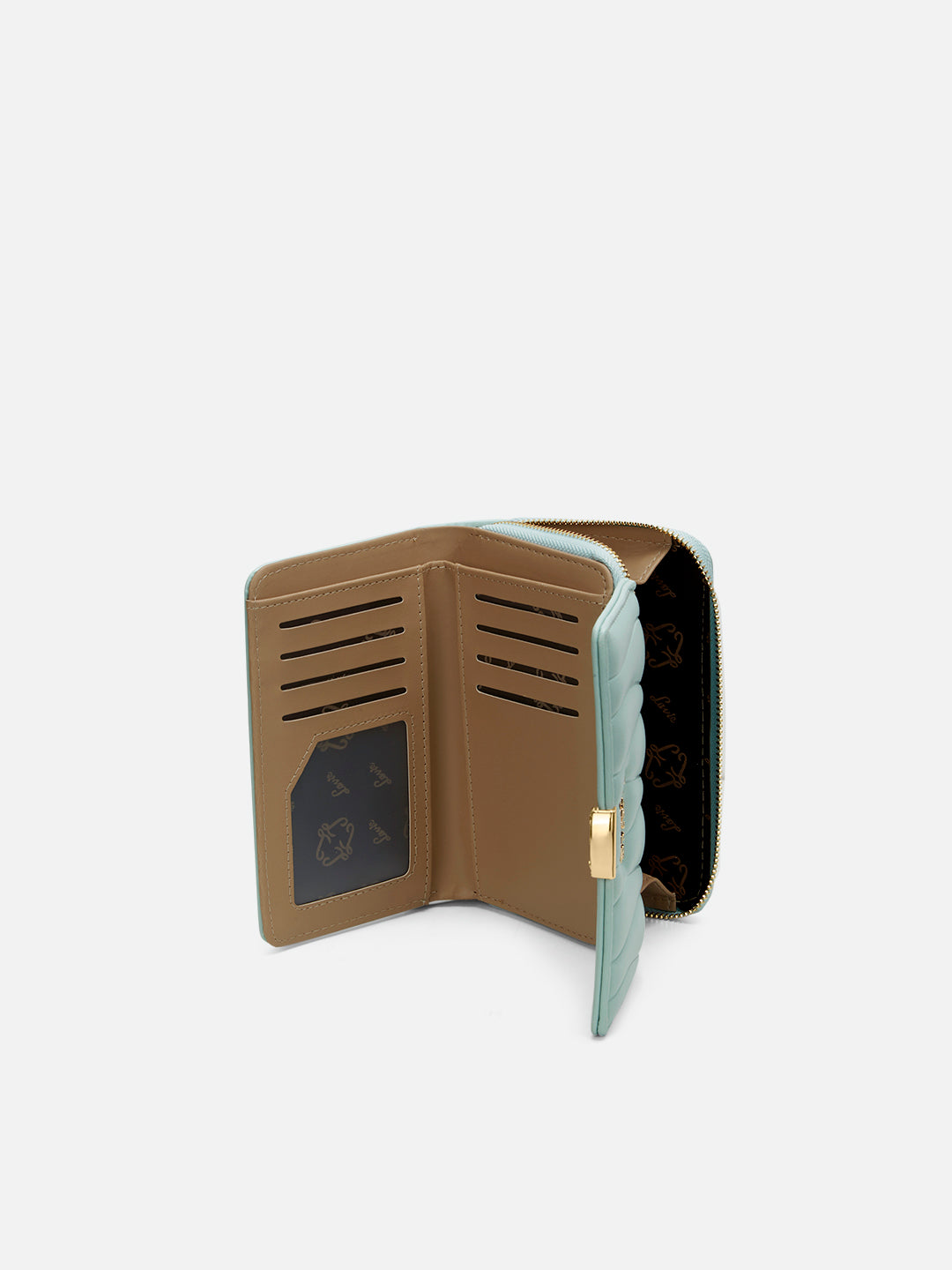 Lucie Emboss Trifold Medium Wallet Mint