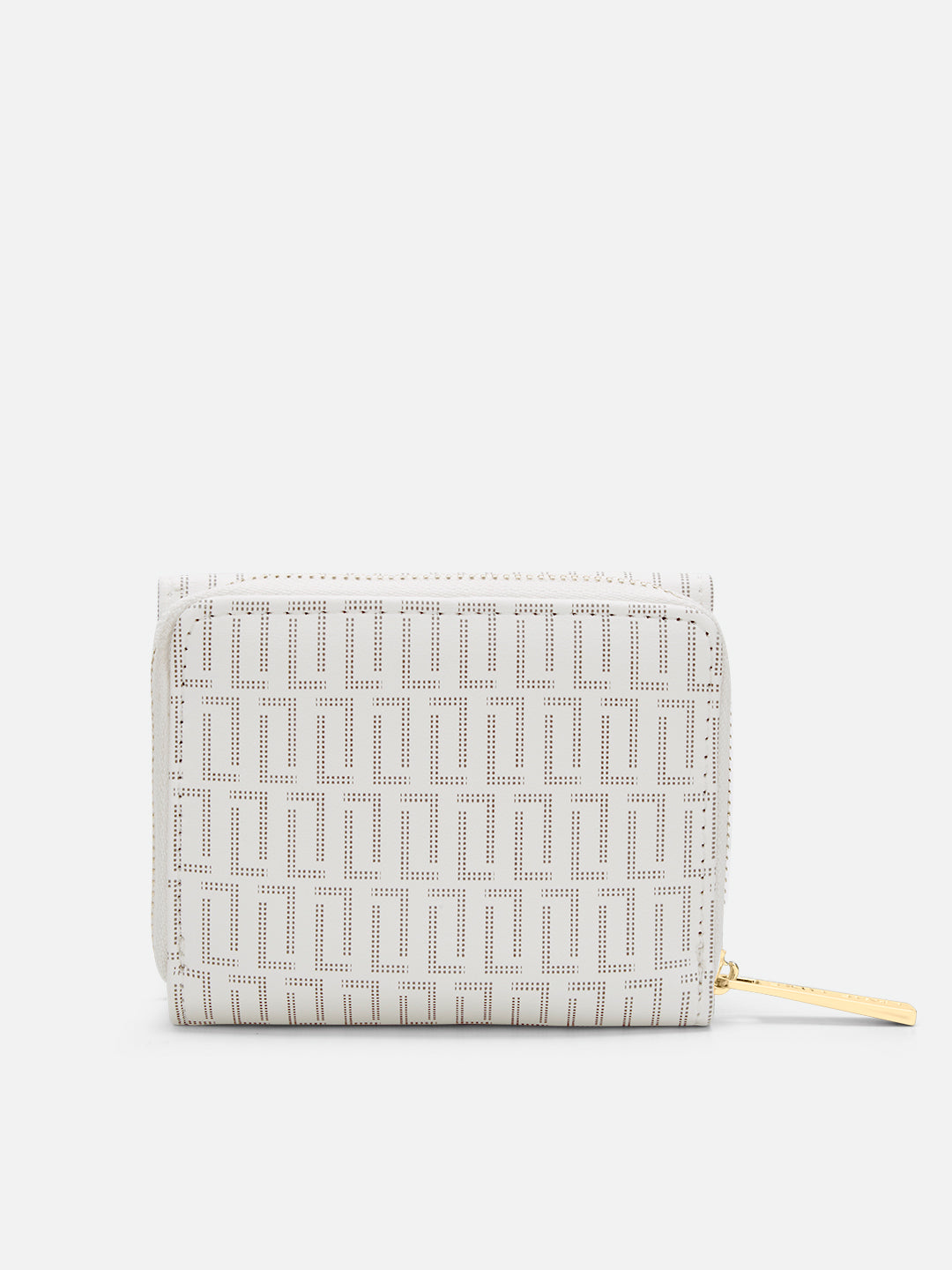 Monogram Lea Triifold Small Wallet White