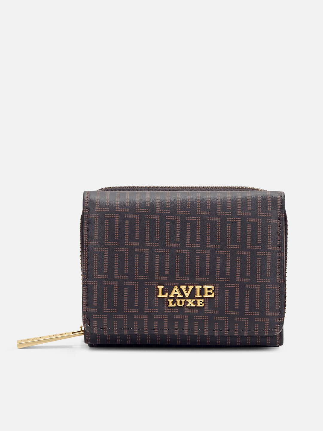 Monogram Lea Triifold Small Wallet Choco