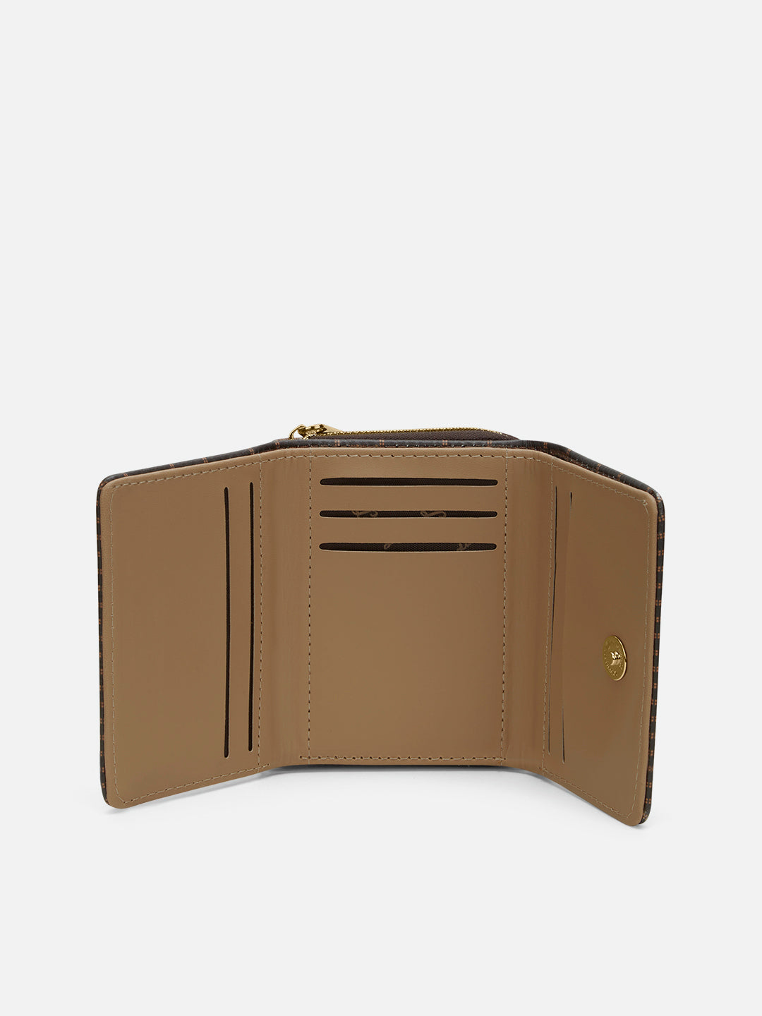 Monogram Lea Triifold Small Wallet Choco