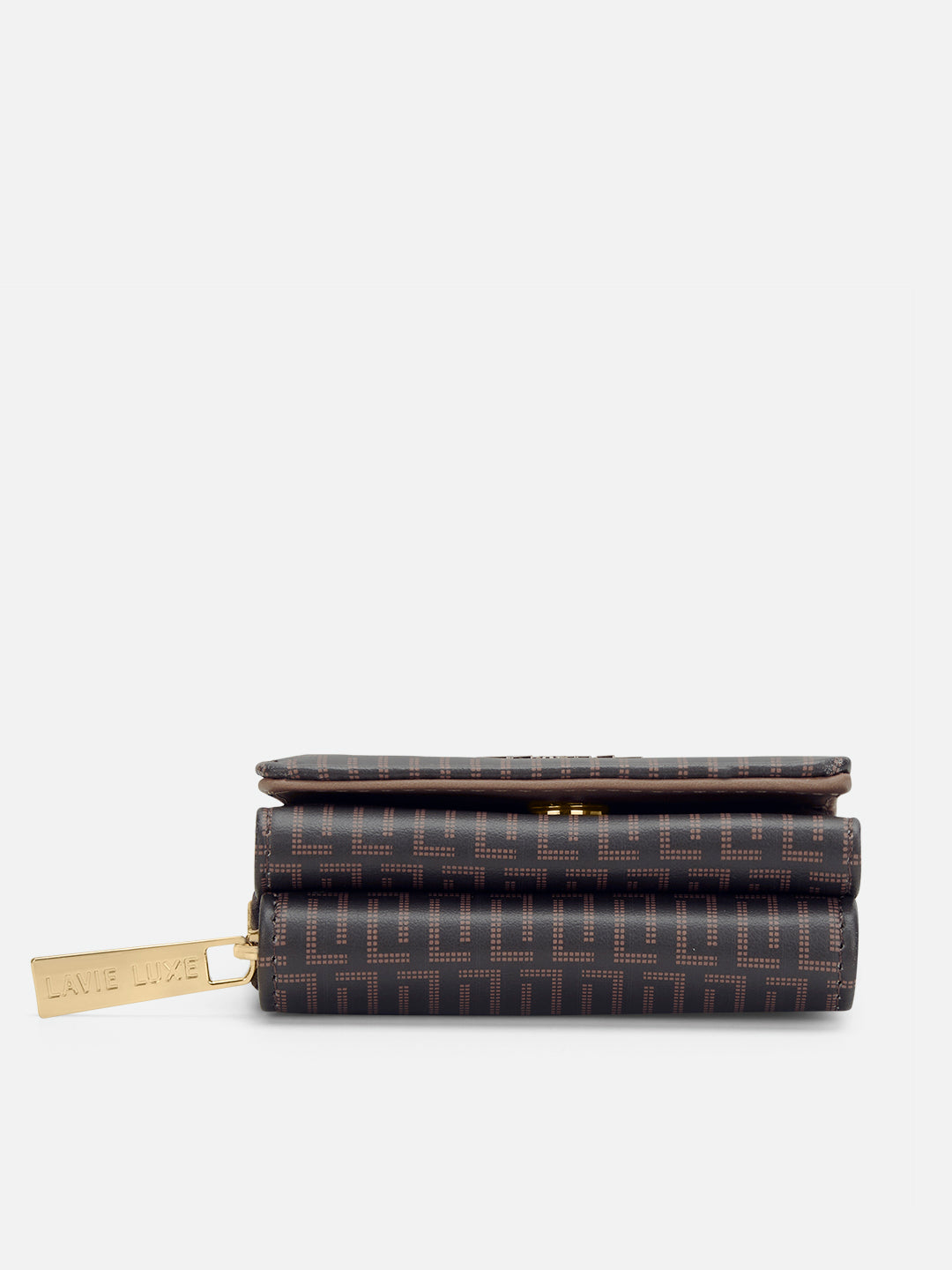 Monogram Lea Triifold Small Wallet Choco