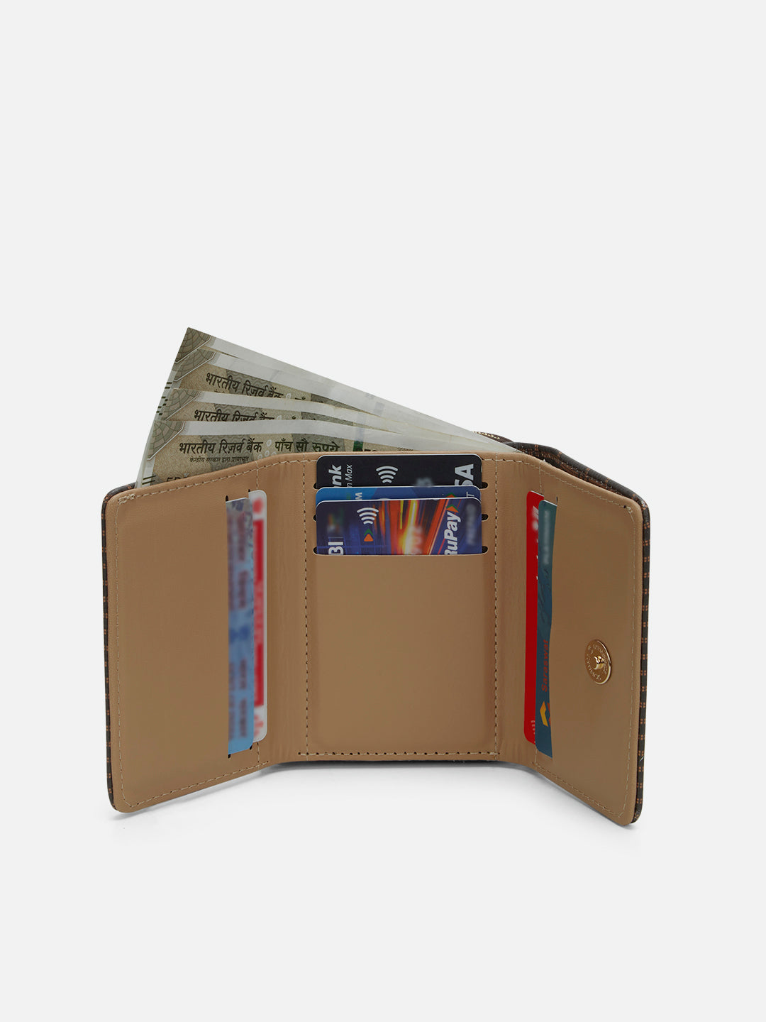 Monogram Lea Triifold Small Wallet Choco