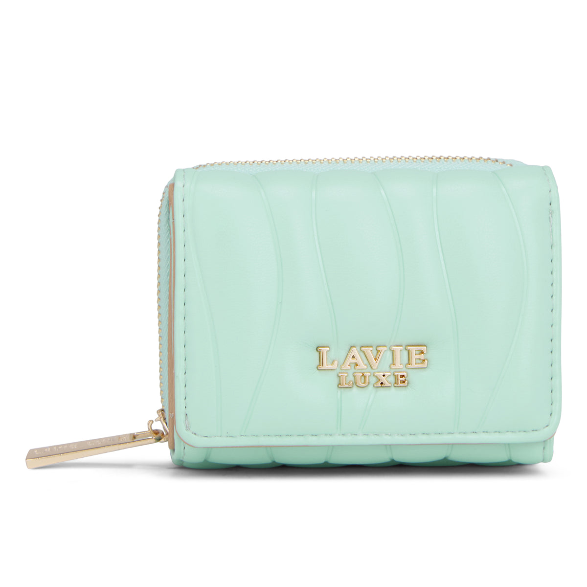 Lucie Emboss Trifold Small Wallet Mint