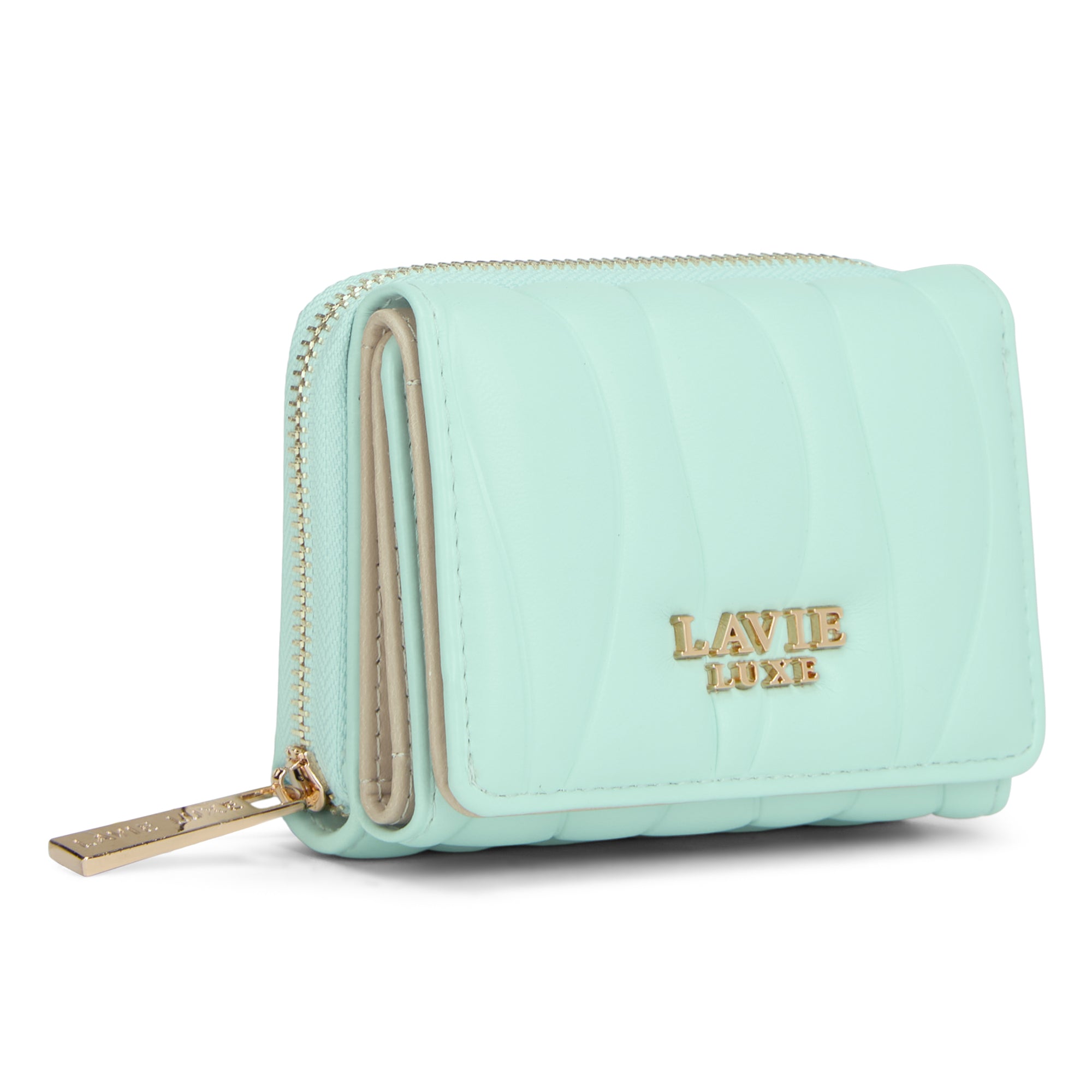 Lucie Emboss Trifold Small Wallet Mint