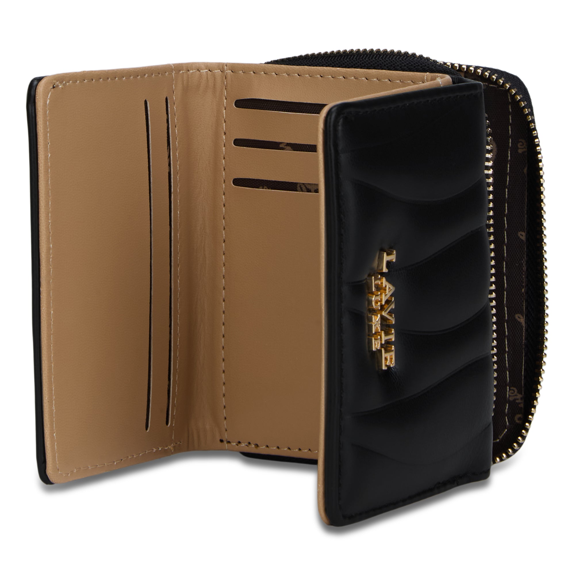 Lucie Emboss Trifold Small Black