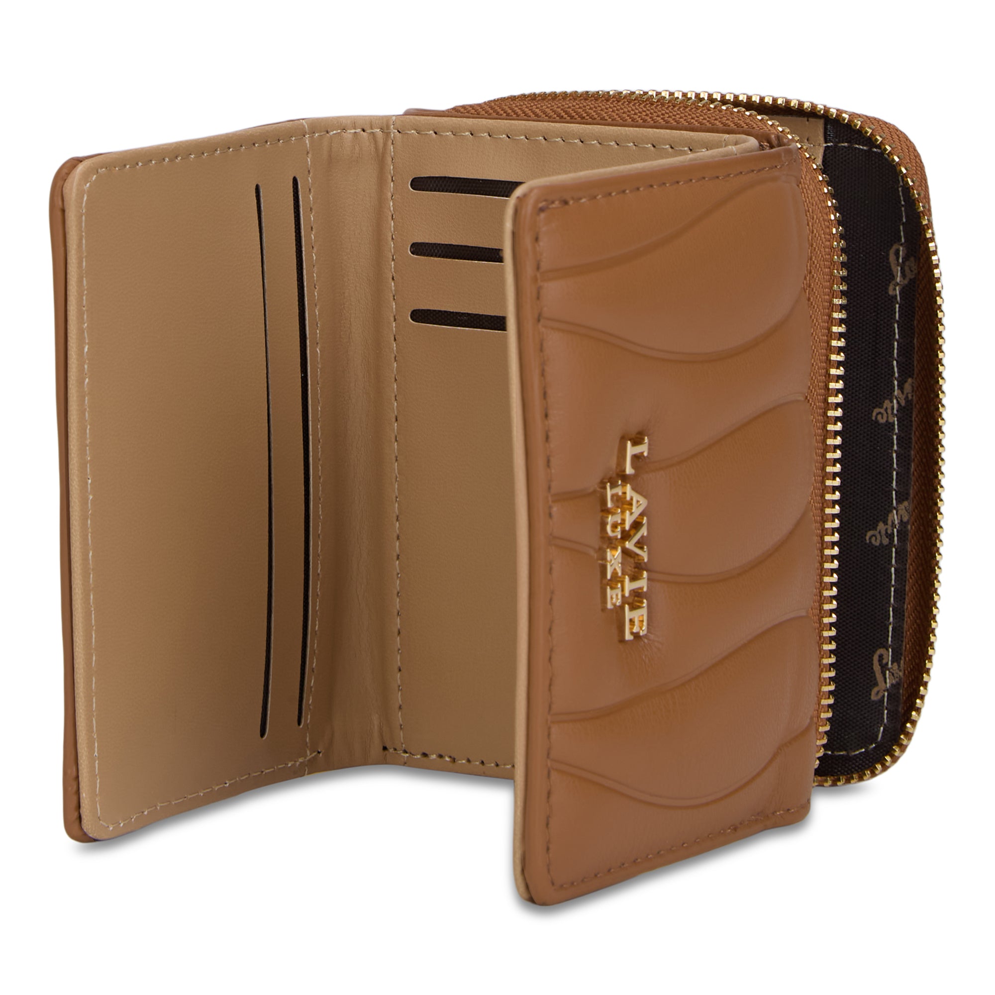 Lucie Emboss Trifold Small Tan