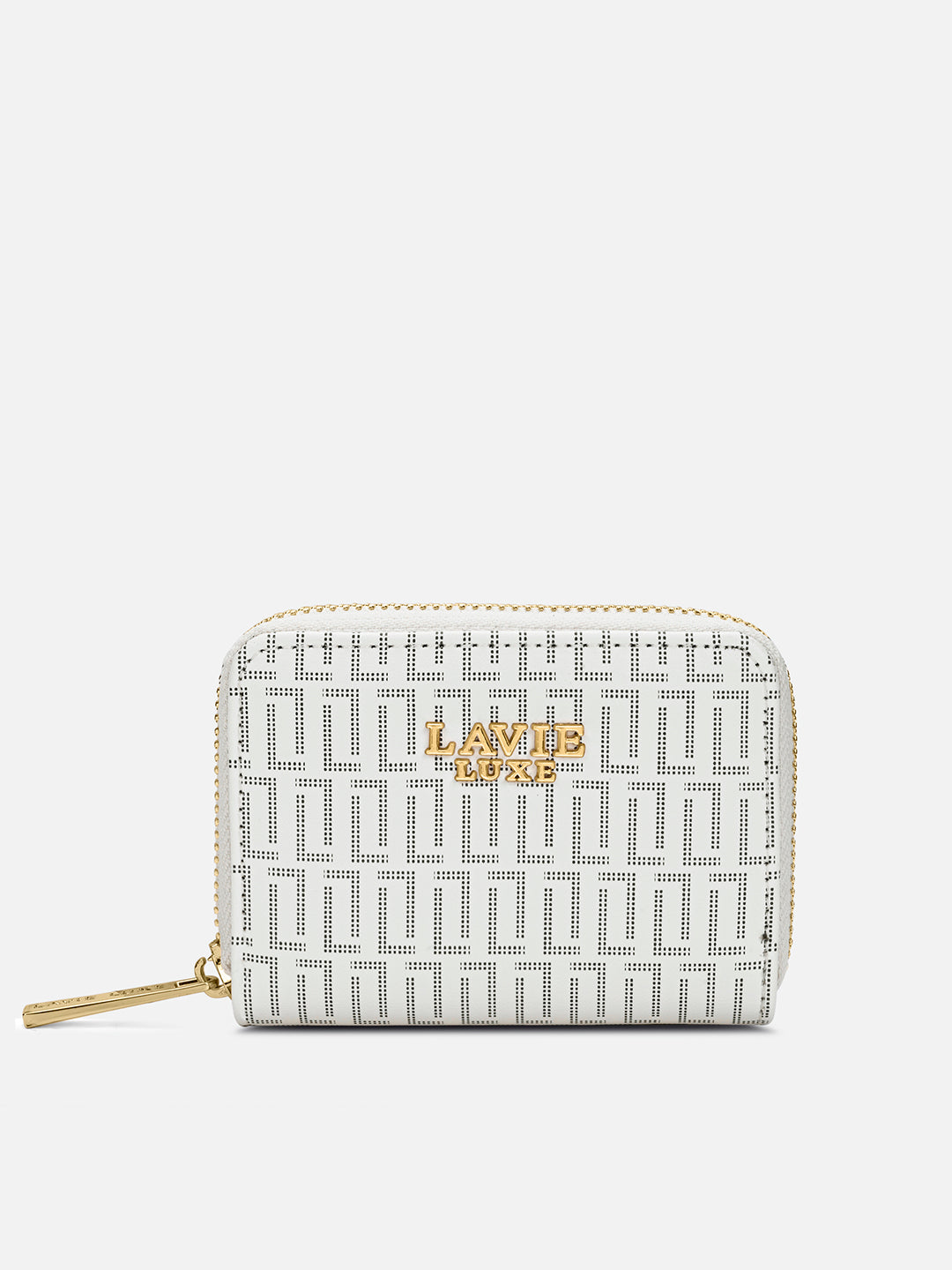 Monogram Belle Small Card Wallet White