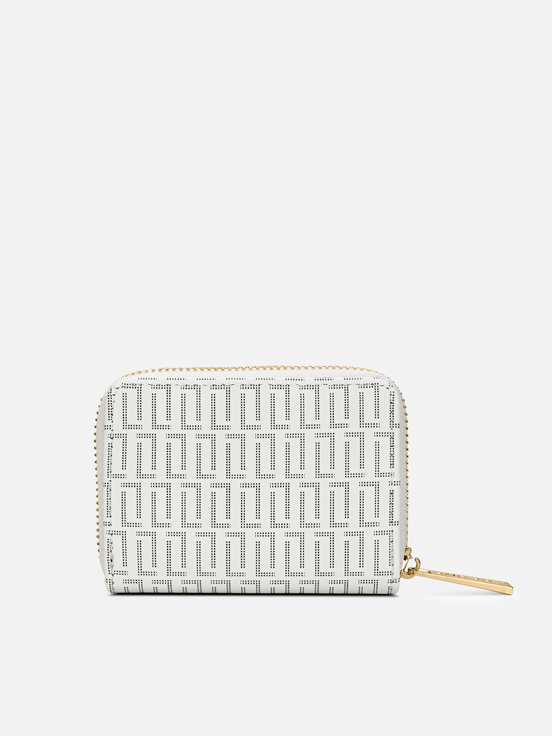 Monogram Belle Small Card Wallet White