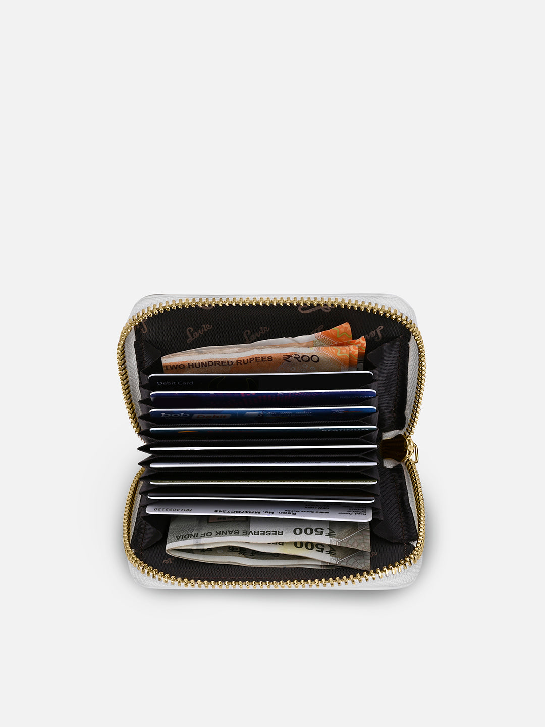 Belle Small Card Wallet White