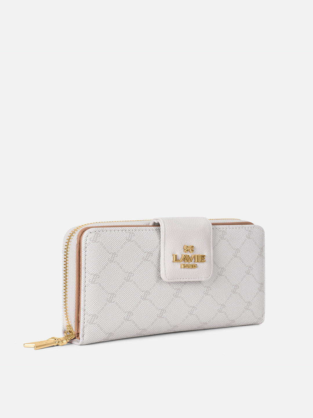 Mono Marie Bifold Zip Around Wallet Ivory