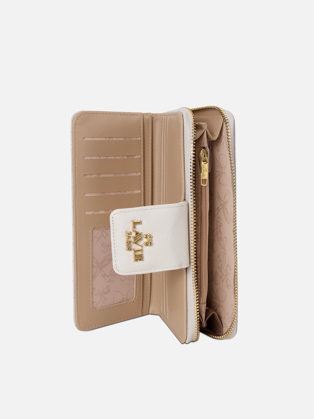 Mono Marie Bifold Zip Around Wallet Ivory