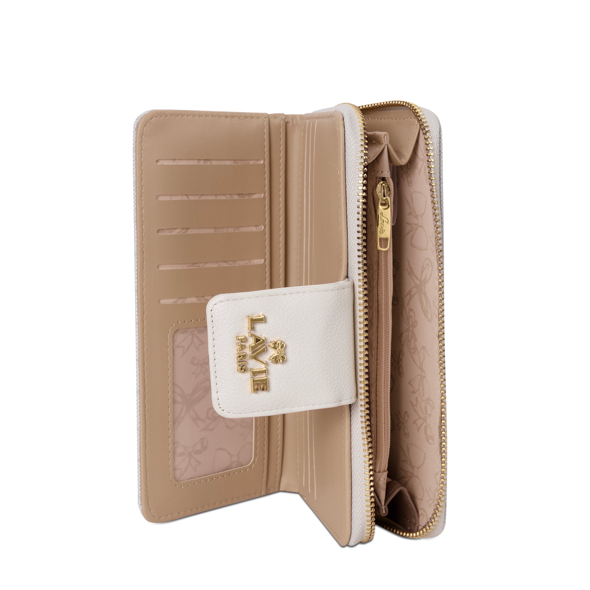 Mono Marie Bifold Zip Around Wallet Ivory