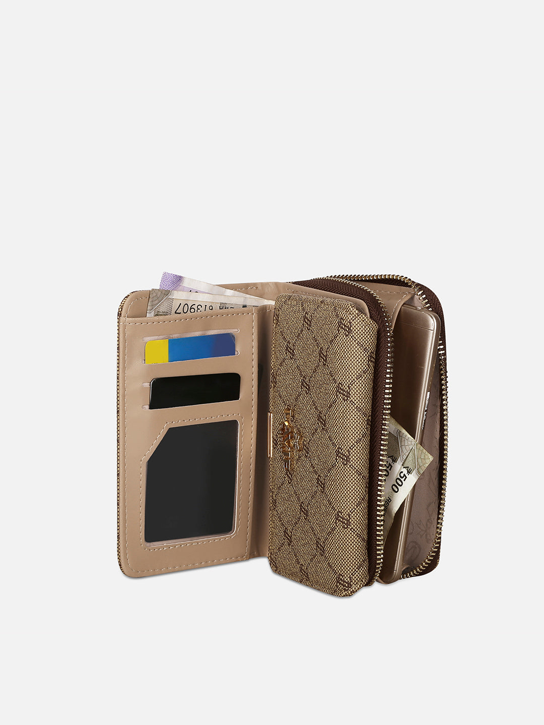 Mono Neomee Trifold Wallet Latte