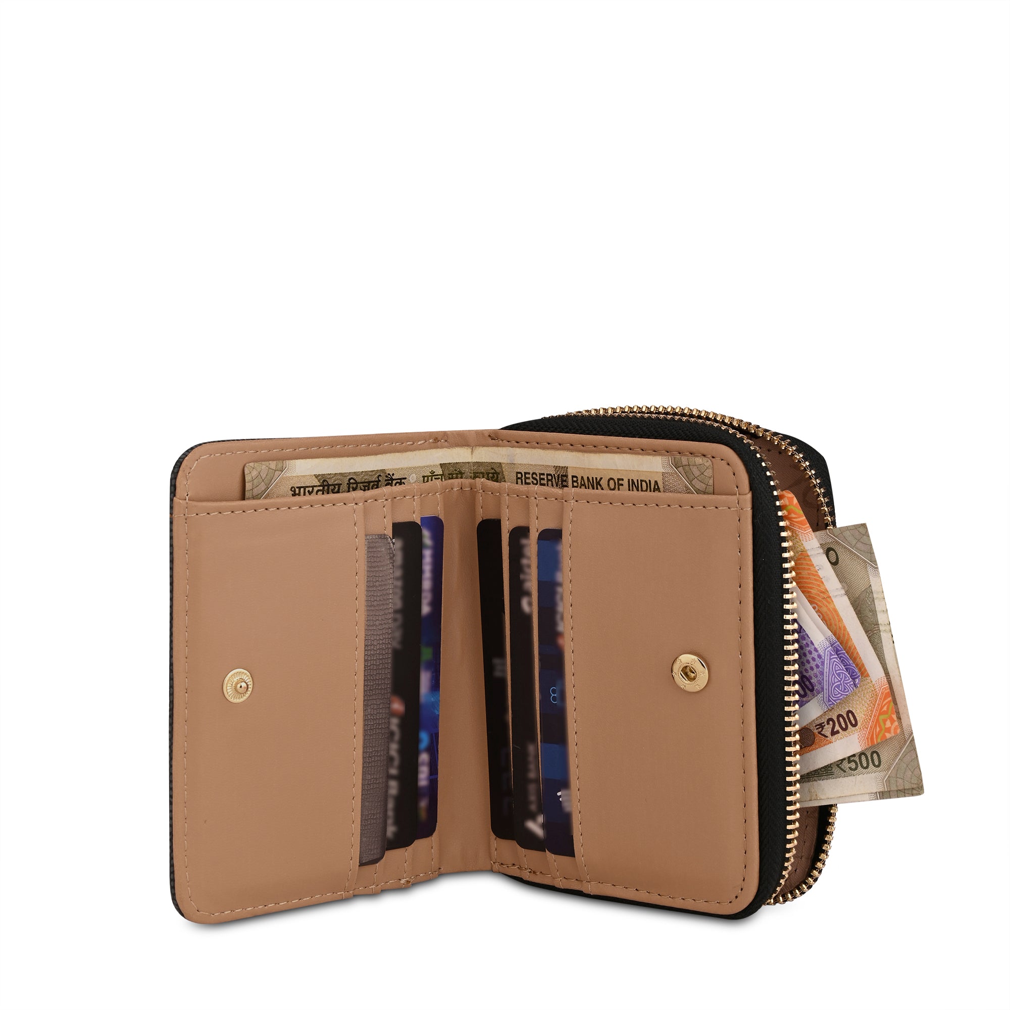 Mono Lynette Flap Zip Around Wallet Charcoal