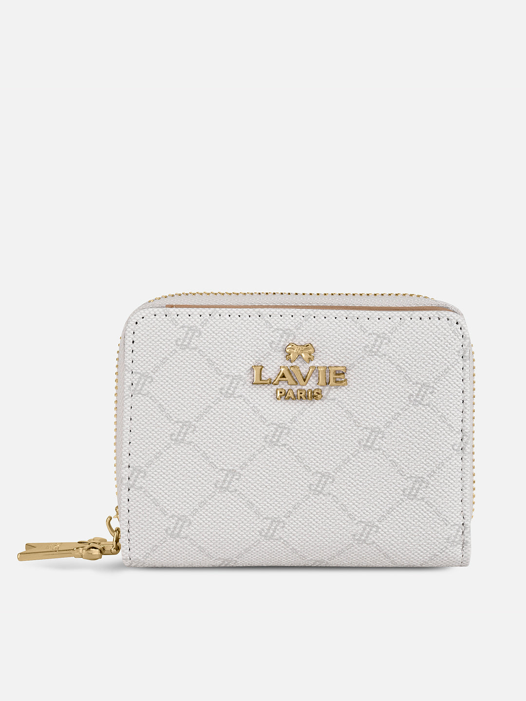 Mono Lynette Flap Zip Around Wallet Ivory