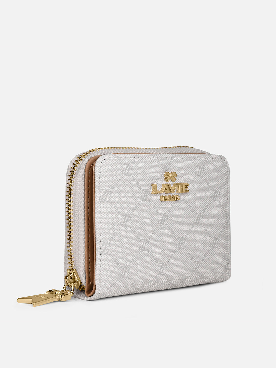 Mono Lynette Flap Zip Around Wallet Ivory