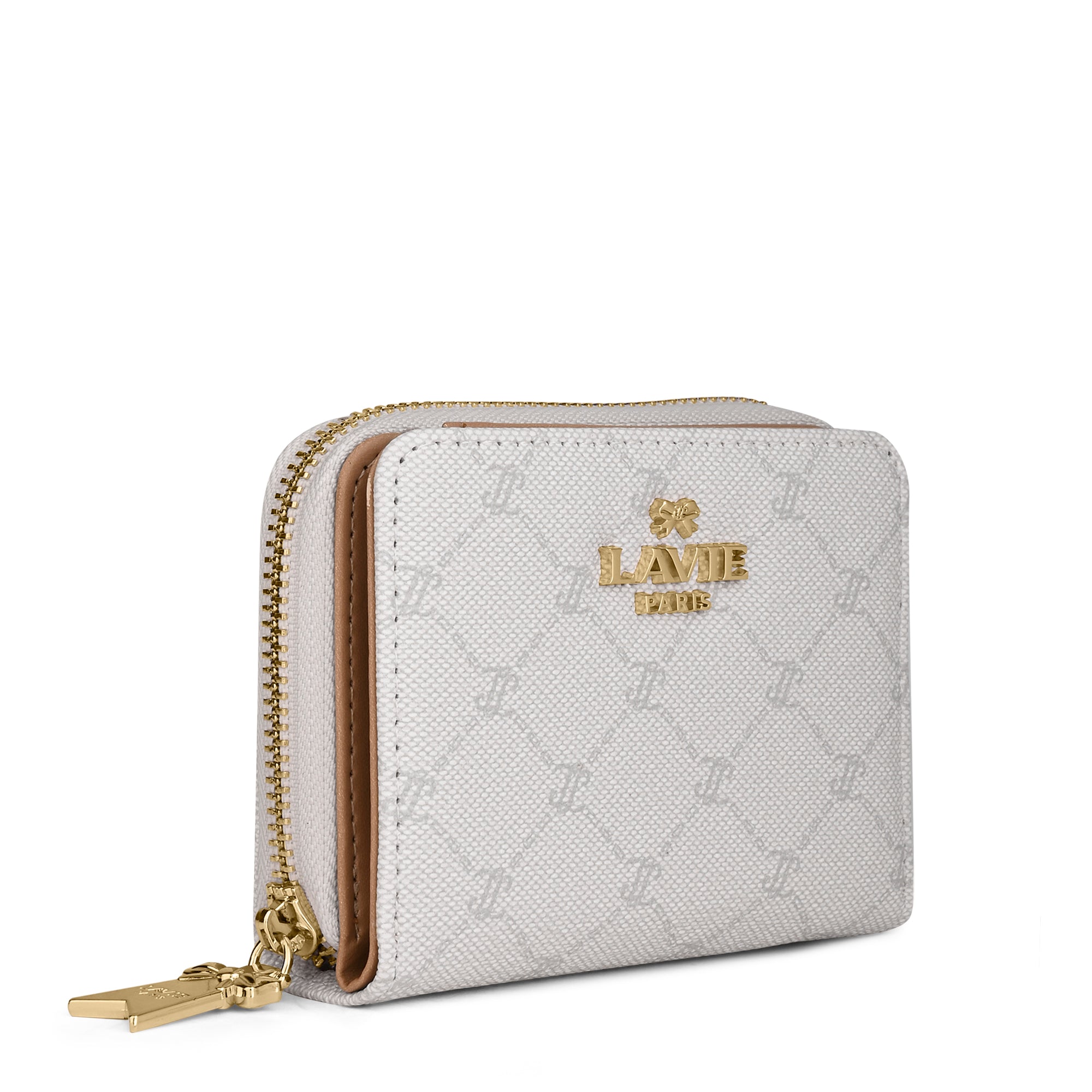 Mono Lynette Flap Zip Around Wallet Ivory