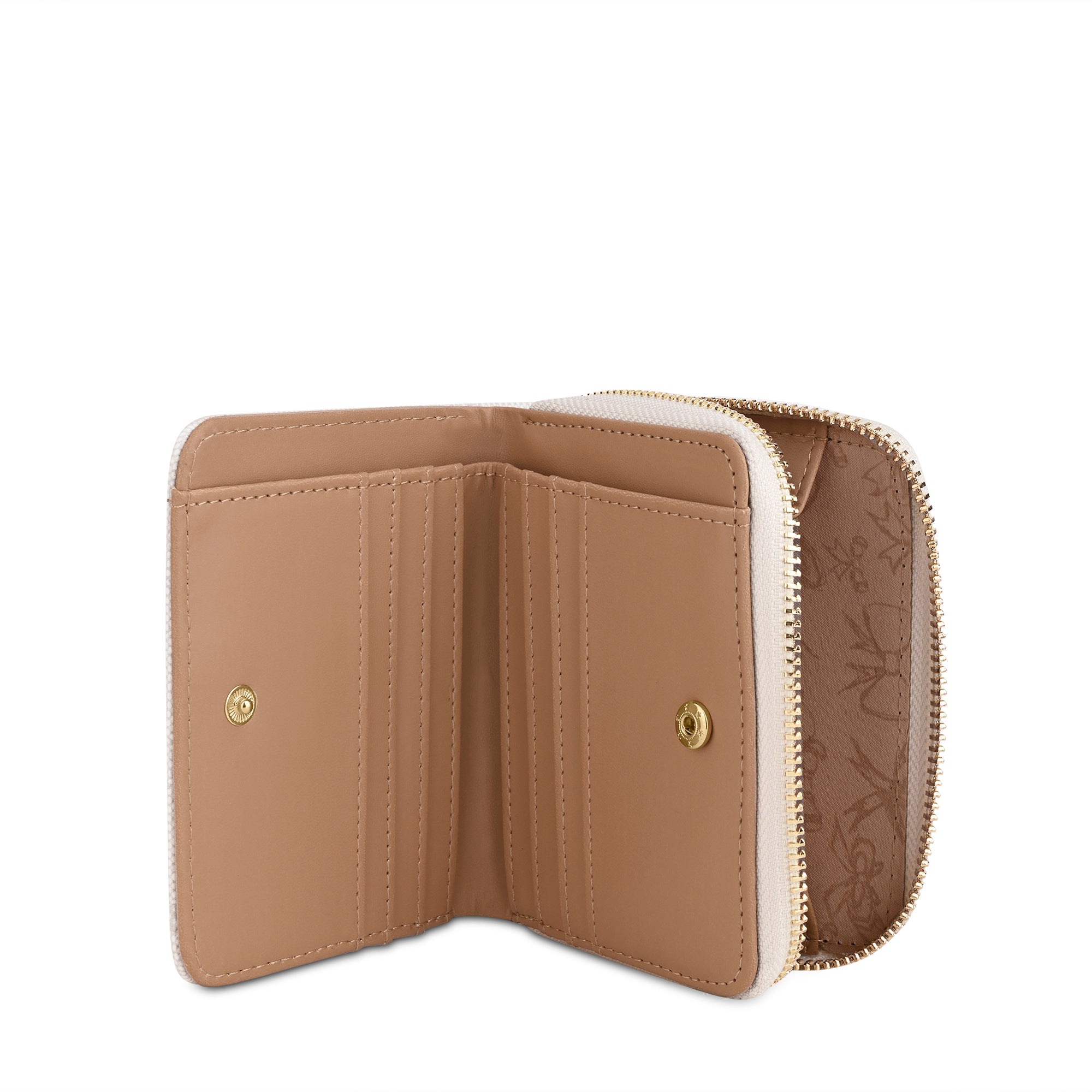Mono Lynette Flap Zip Around Wallet Ivory