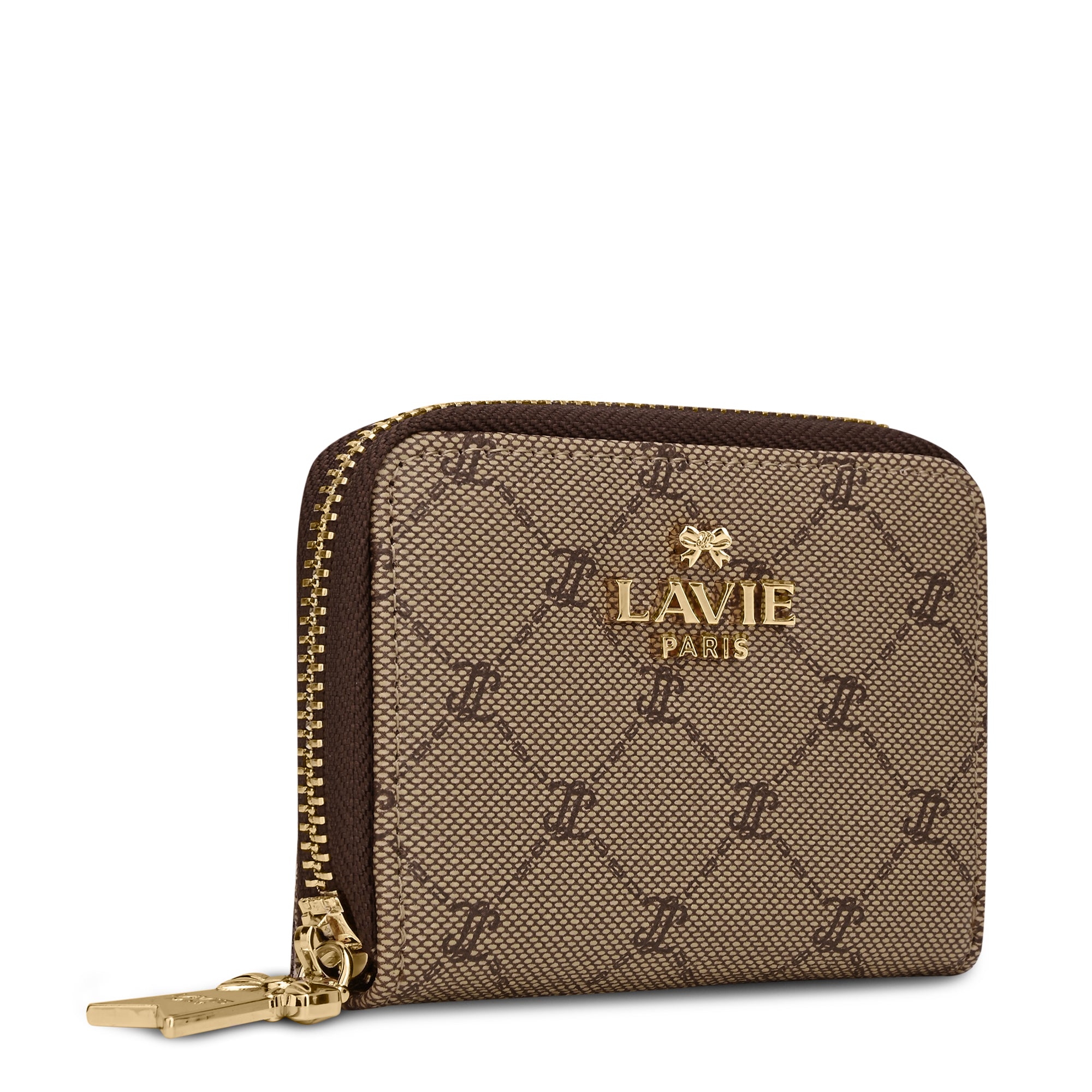 Mono Bracia Small Card Wallet Latte