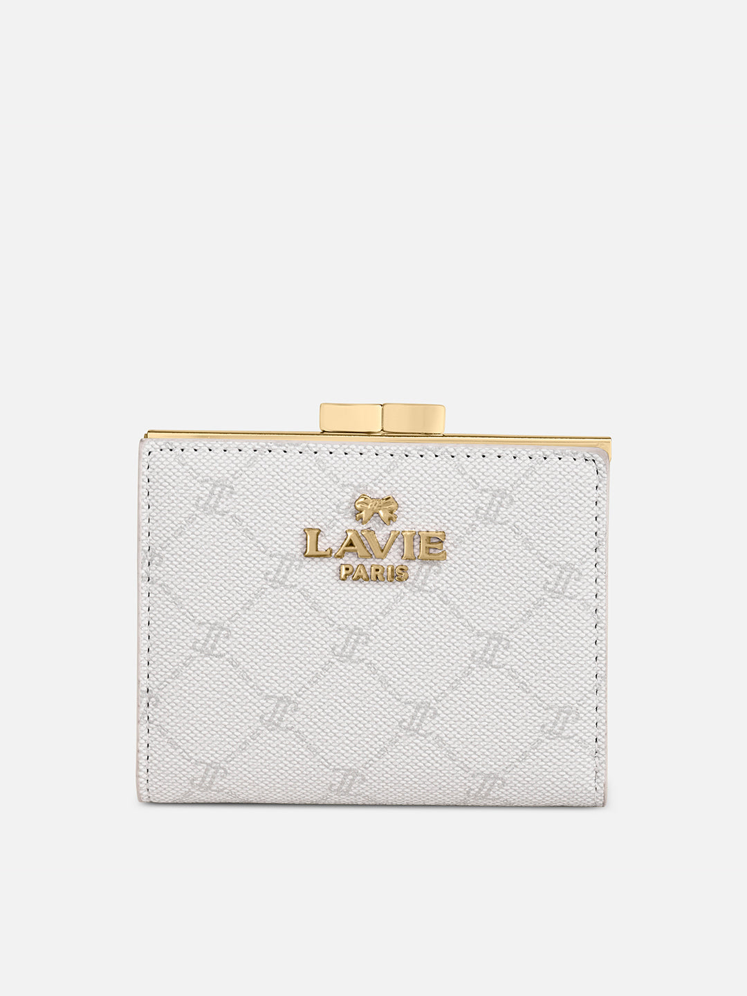 Mono Romane Small Frame Wallet Ivory