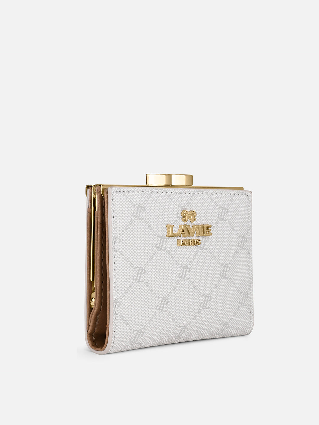 Mono Romane Small Frame Wallet Ivory