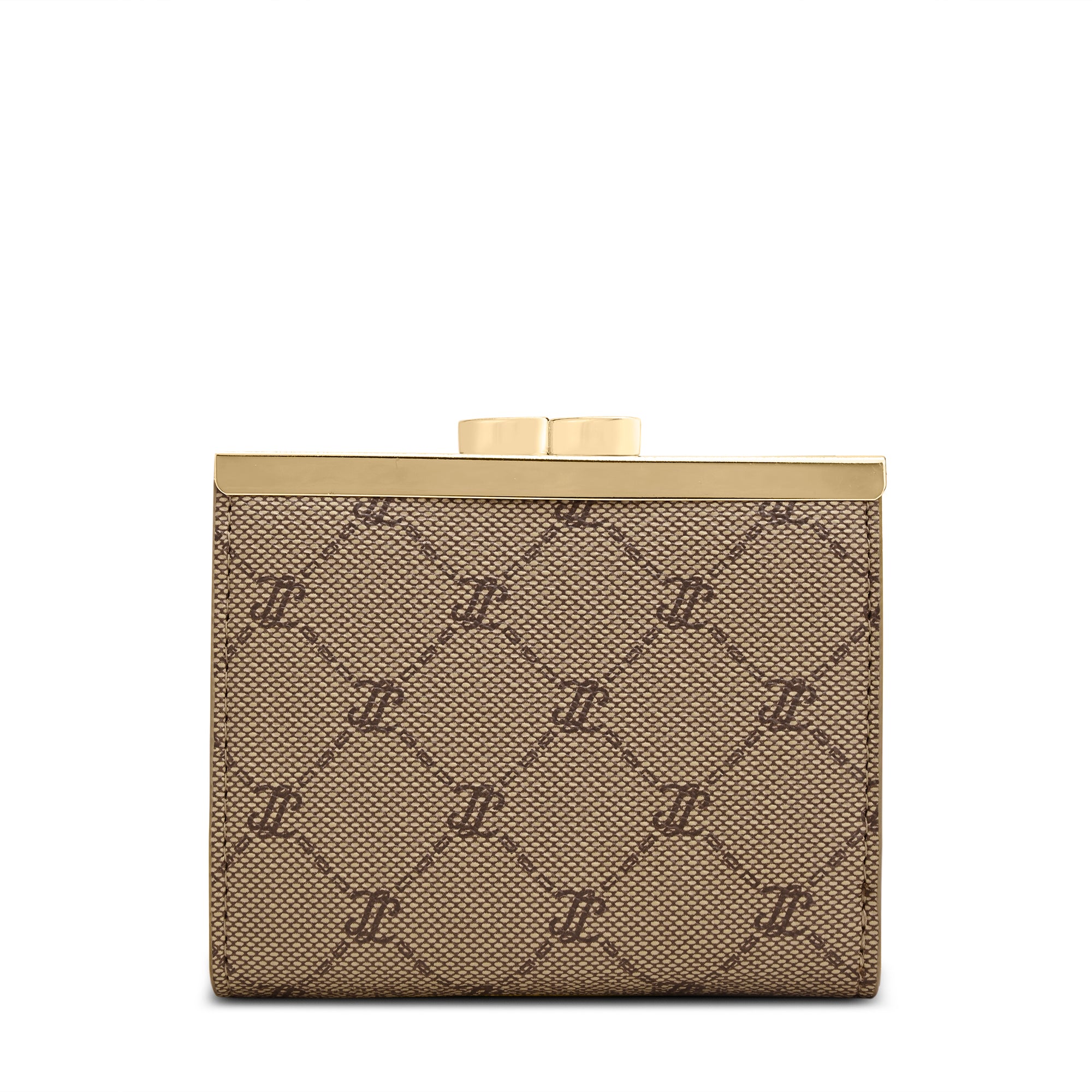 Mono Romane Small Frame Wallet Latte